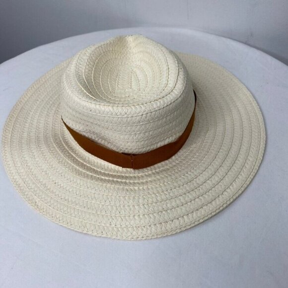 Madewell Women's $40 Packable Braided Straw Hat Antique Cream Size S/M MD832 - Picture 2 of 6